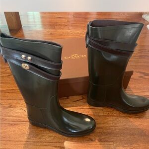 Coach Women's Tara Dark Brown Winter Boots